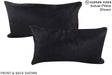 Solid Black 12"x22" Brazilian Cowhide Pillow #A15978 by Hudson Hides