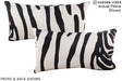 Zebra 12"x22" Brazilian Cowhide Pillow #A15988 by Hudson Hides