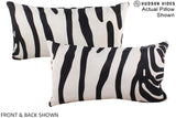Zebra 12"x22" Brazilian Cowhide Pillow #A15988 by Hudson Hides