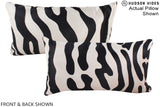Zebra 12"x22" Brazilian Cowhide Pillow #A15991 by Hudson Hides