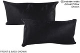 Solid Black 12"x22" Brazilian Cowhide Pillow #A15998 by Hudson Hides