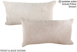 Champagne 12"x22" Brazilian Cowhide Pillow #A16006 by Hudson Hides