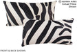 Zebra 12"x22" Brazilian Cowhide Pillow #A16018 by Hudson Hides