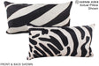 Zebra 12"x22" Brazilian Cowhide Pillow #A16023 by Hudson Hides