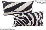 Zebra 12"x22" Brazilian Cowhide Pillow #A16023 by Hudson Hides