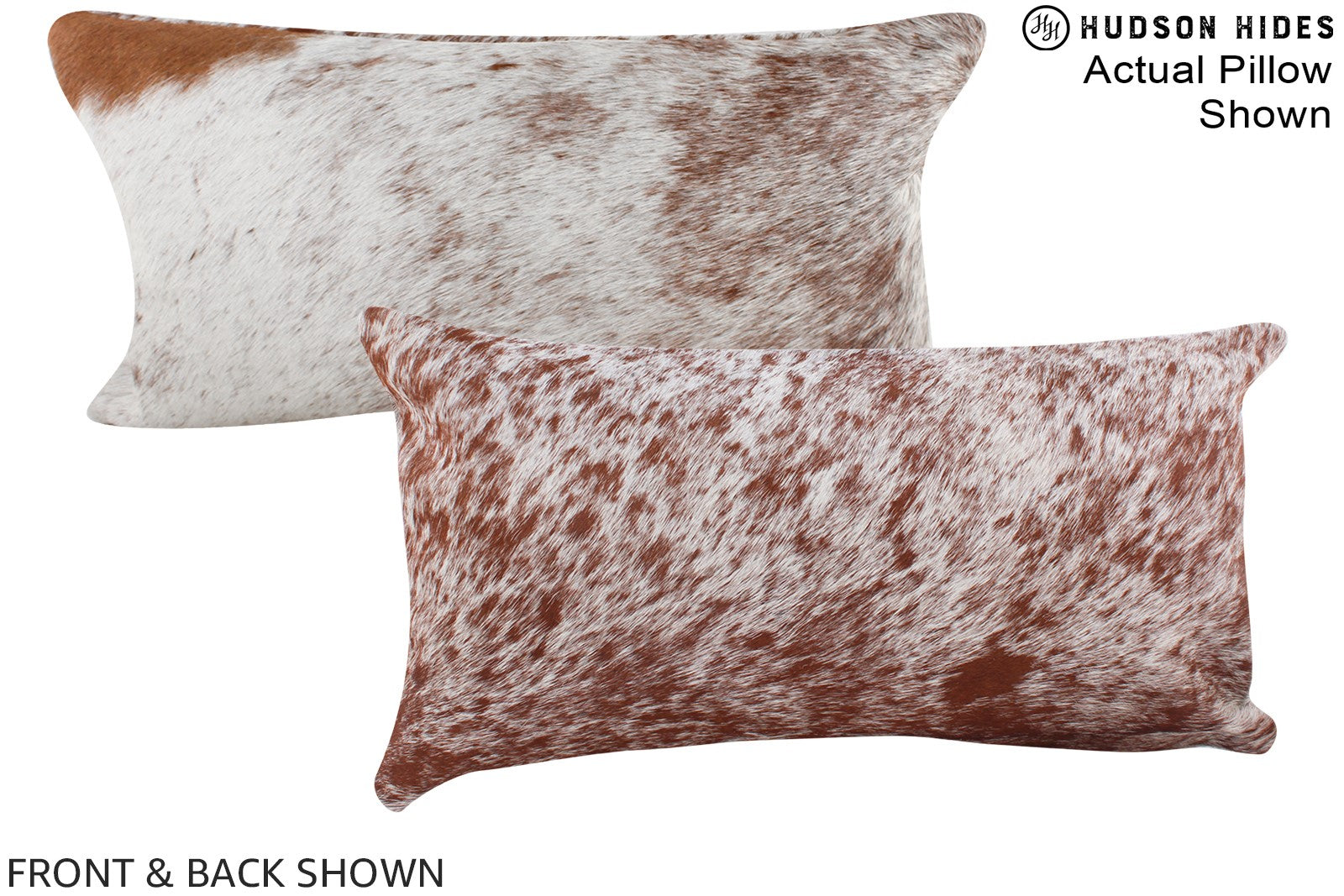Salt and Pepper Brown Cowhide Pillow #A16028