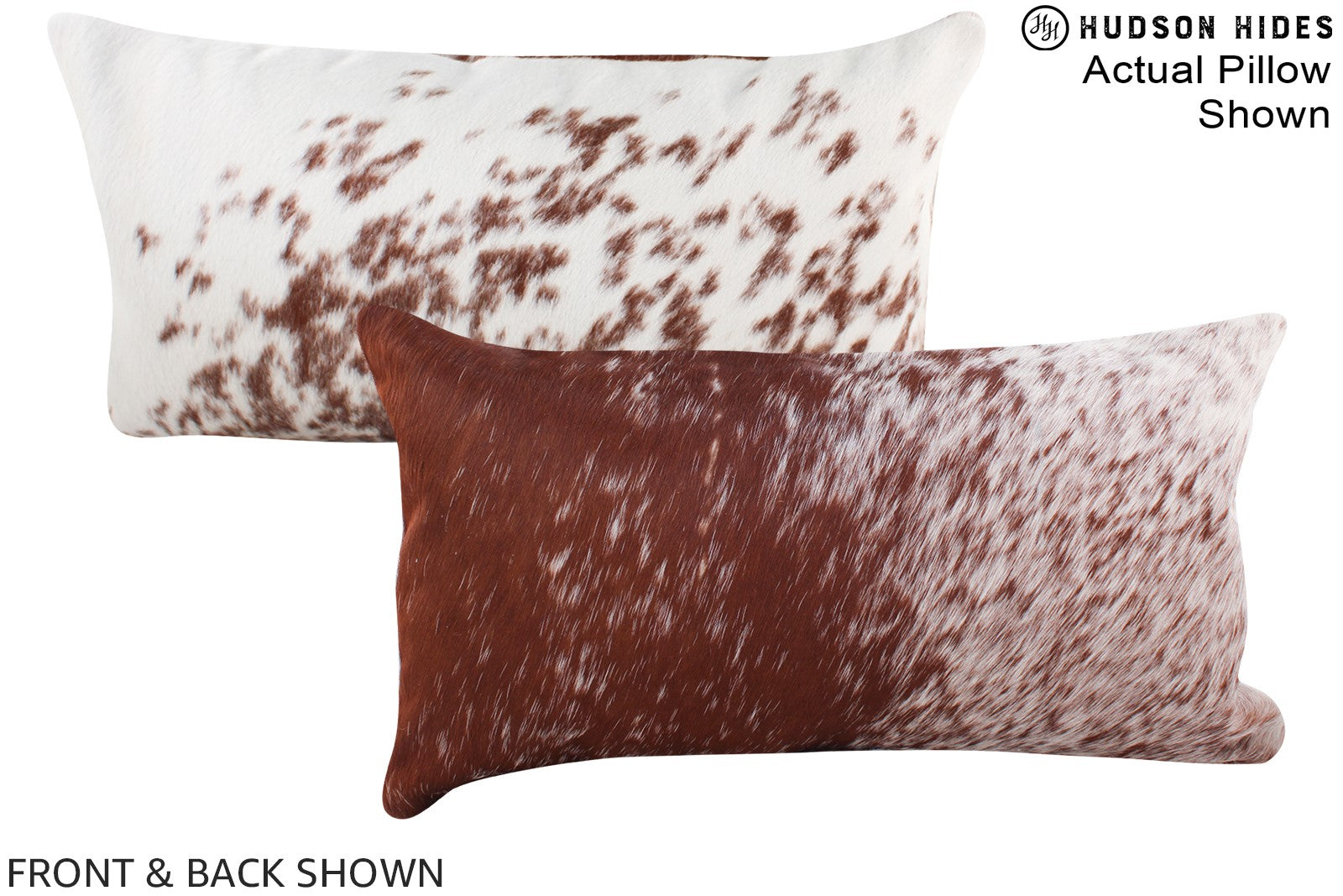 Salt and Pepper Brown Cowhide Pillow #A16044