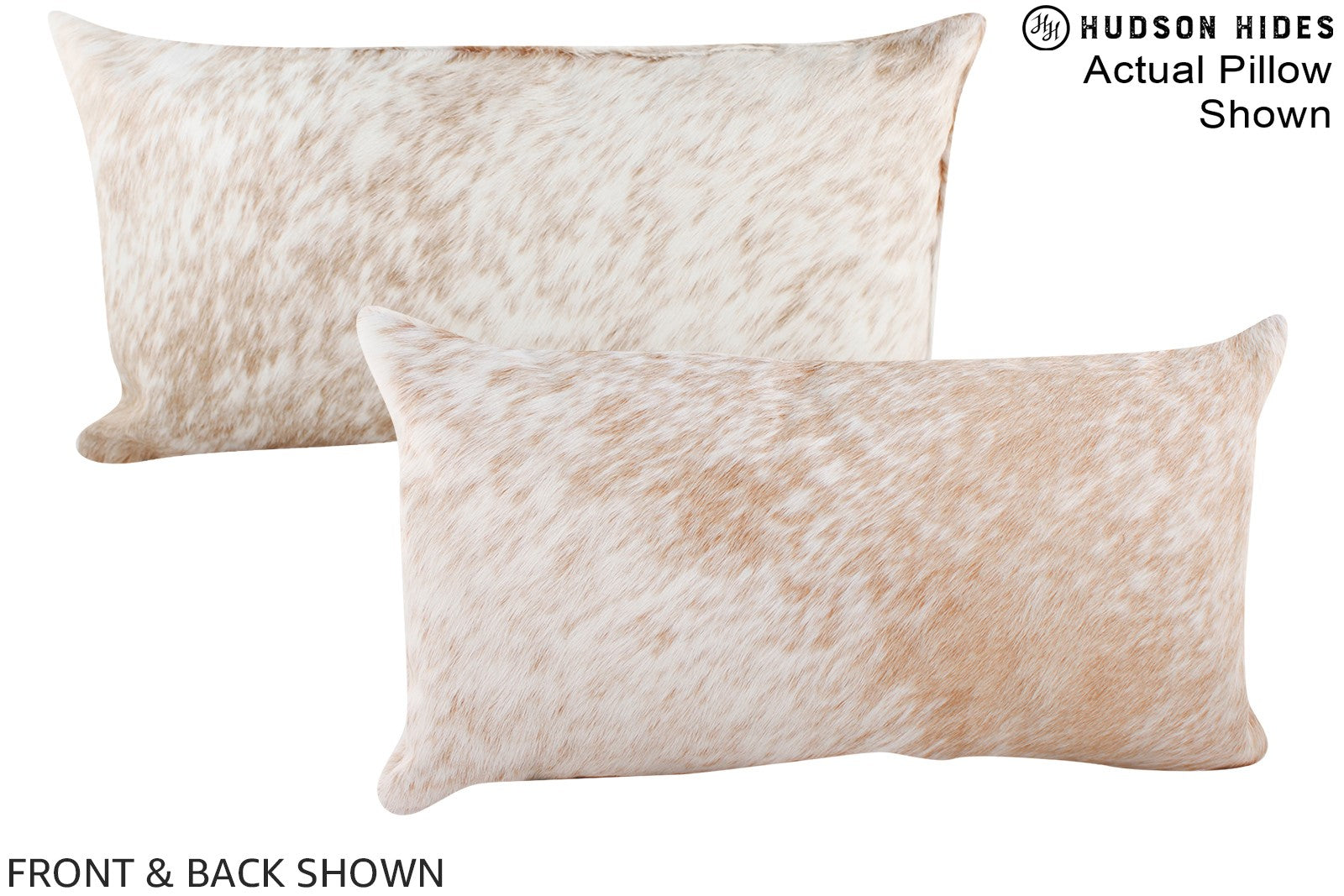 Beige and White Cowhide Pillow #A16045