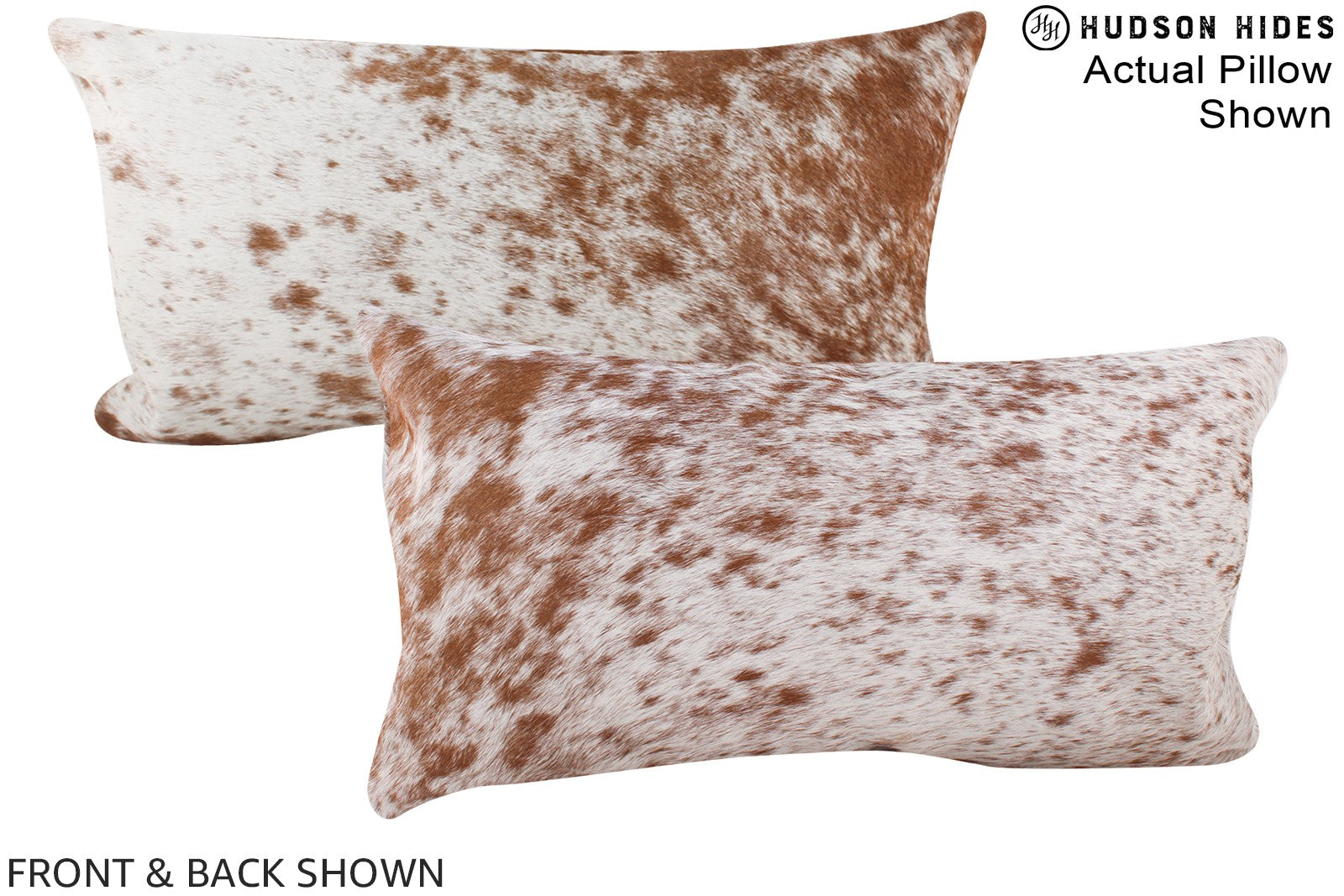 Salt and Pepper Brown Cowhide Pillow #A16046