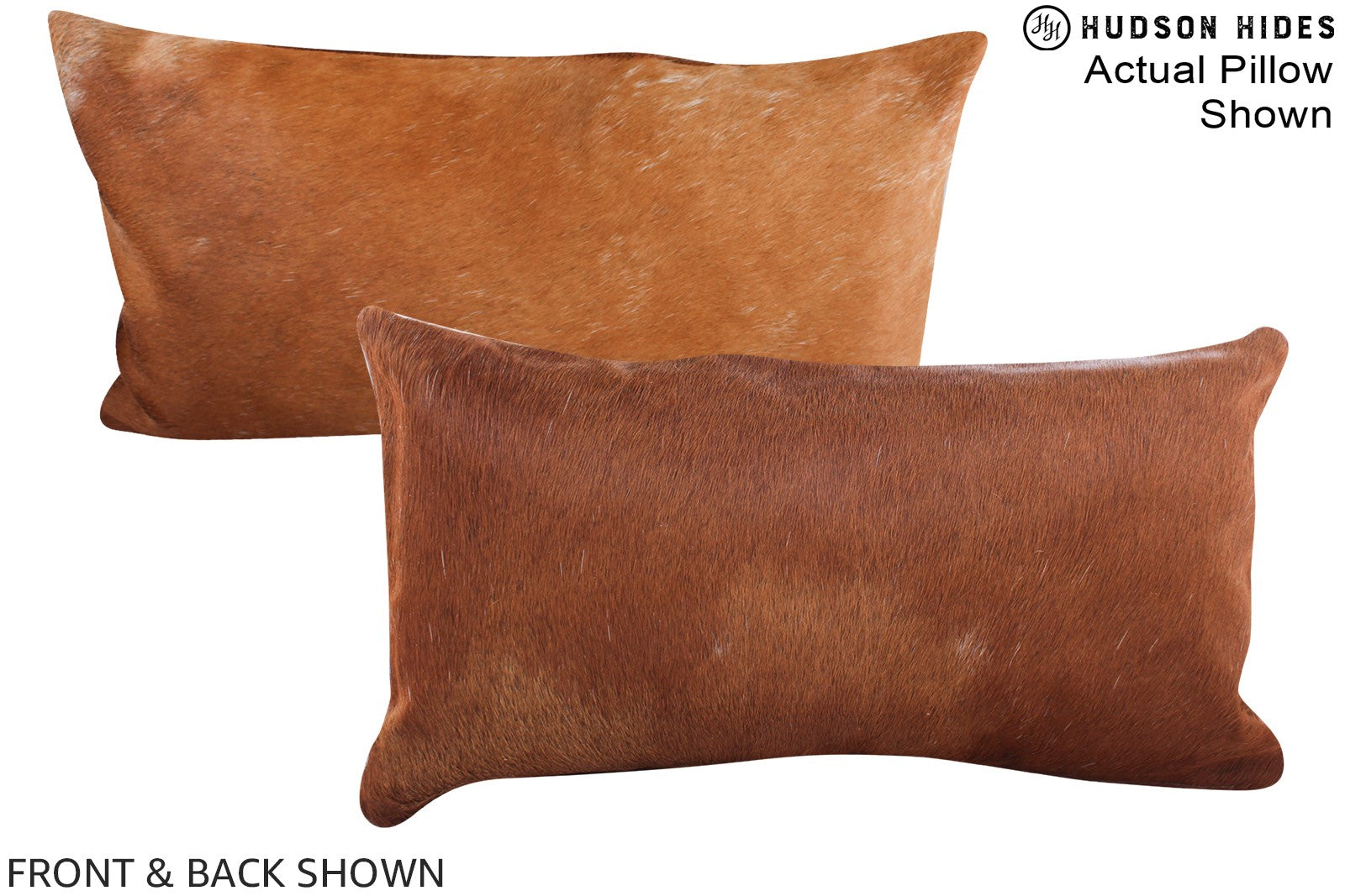 Solid Brown Cowhide Pillow #A16048