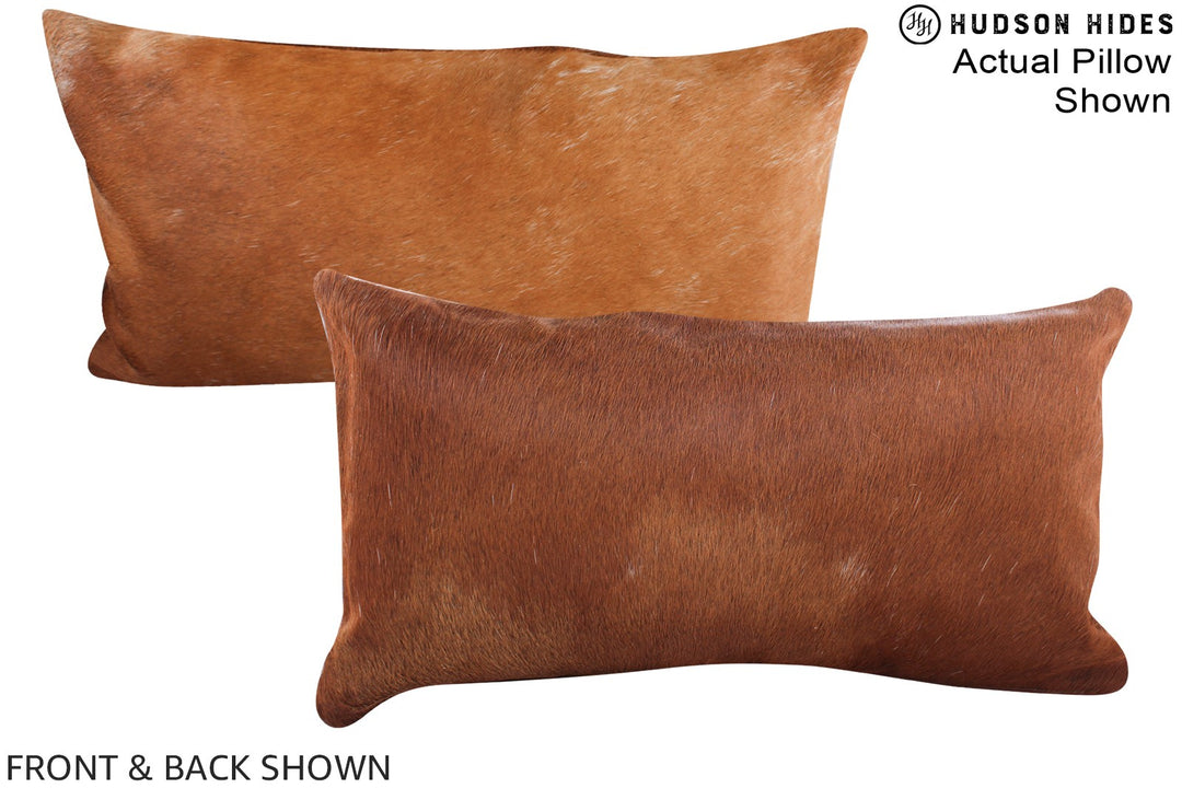 Solid Brown 12"x22" Brazilian Cowhide Pillow #A16048 by Hudson Hides