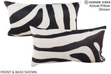 Zebra 12"x22" Brazilian Cowhide Pillow #A16049 by Hudson Hides