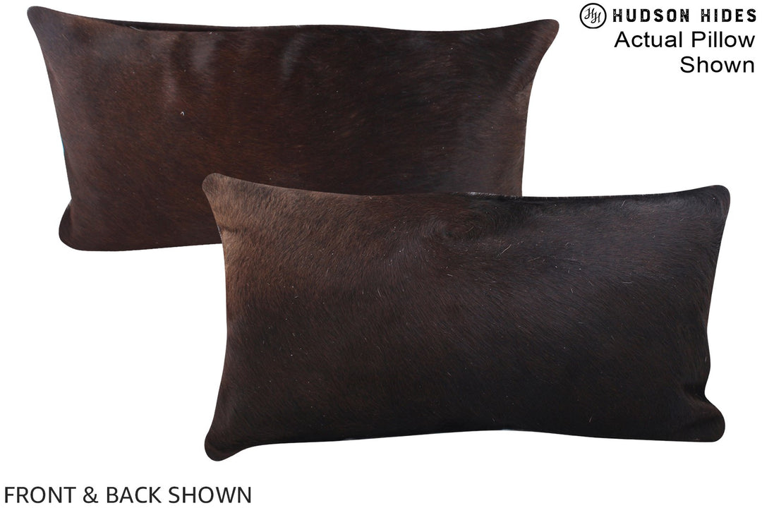 Chocolate 12"x22" Brazilian Cowhide Pillow #A16051 by Hudson Hides