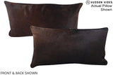 Chocolate 12"x22" Brazilian Cowhide Pillow #A16051 by Hudson Hides