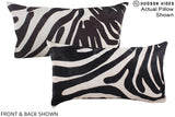 Zebra 12"x22" Brazilian Cowhide Pillow #A16052 by Hudson Hides