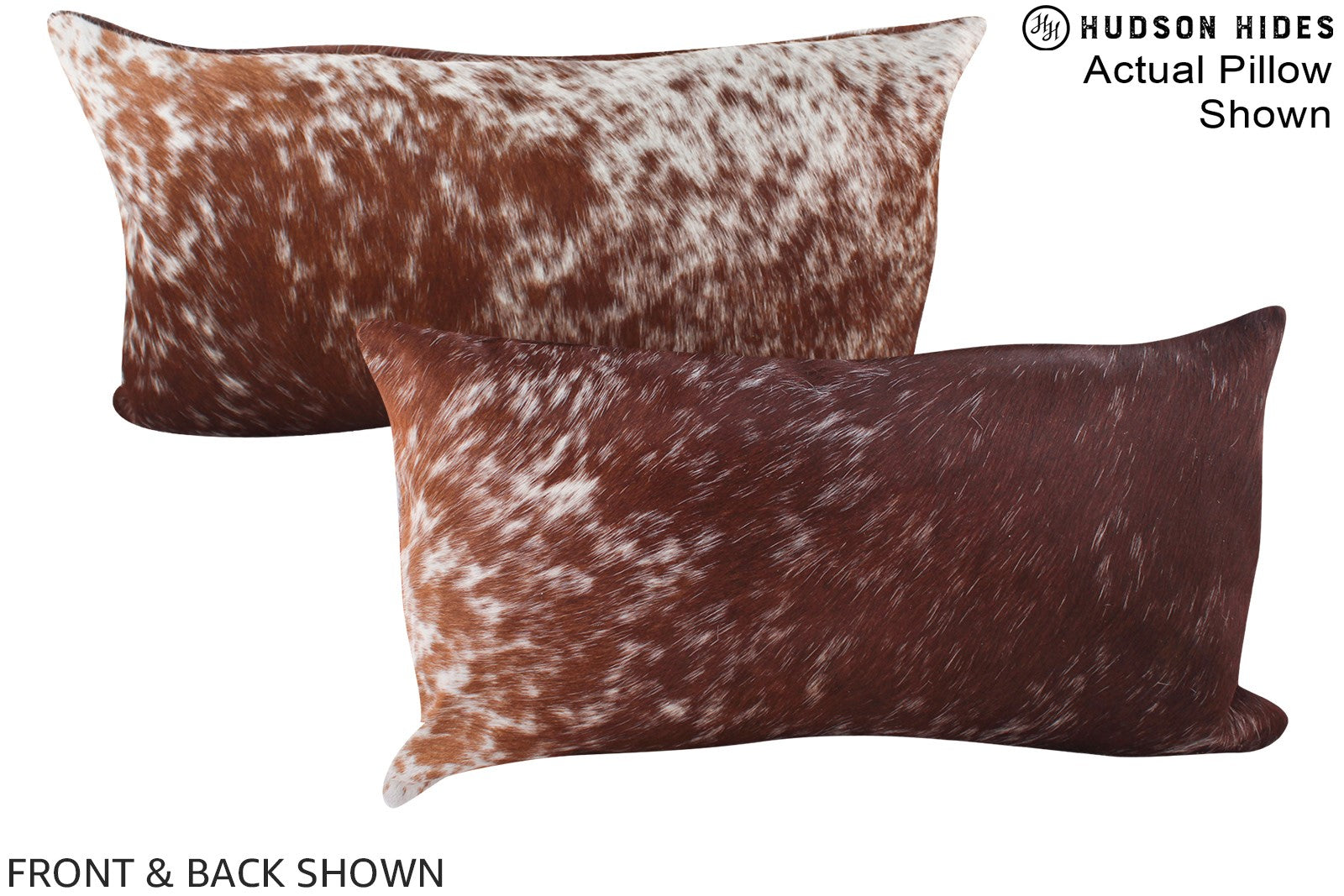 Salt and Pepper Brown Cowhide Pillow #A16053