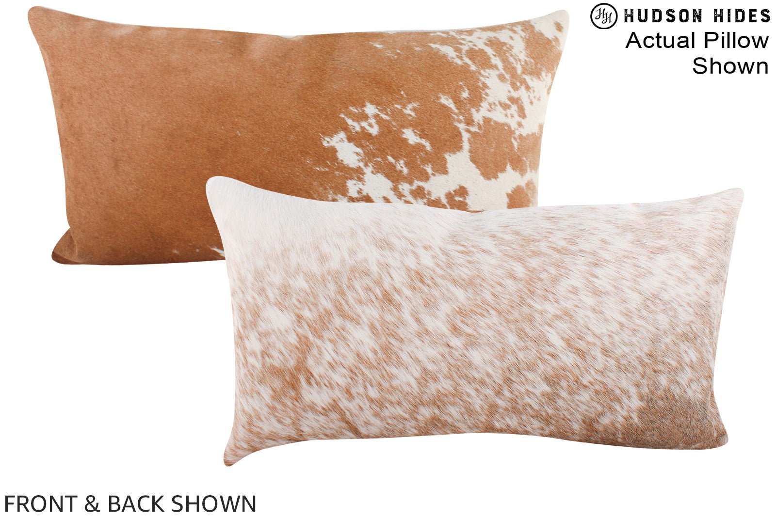 Beige and White Cowhide Pillow #A16054