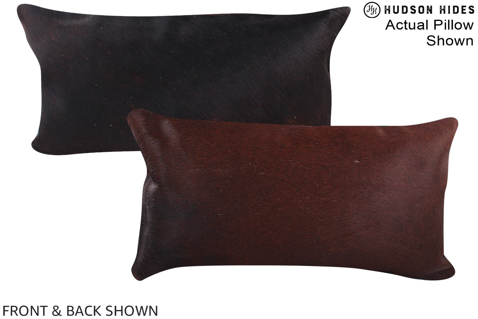 Brown with Red Cowhide Pillow #A16062