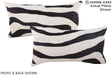 Zebra 12"x22" Brazilian Cowhide Pillow #A16064 by Hudson Hides