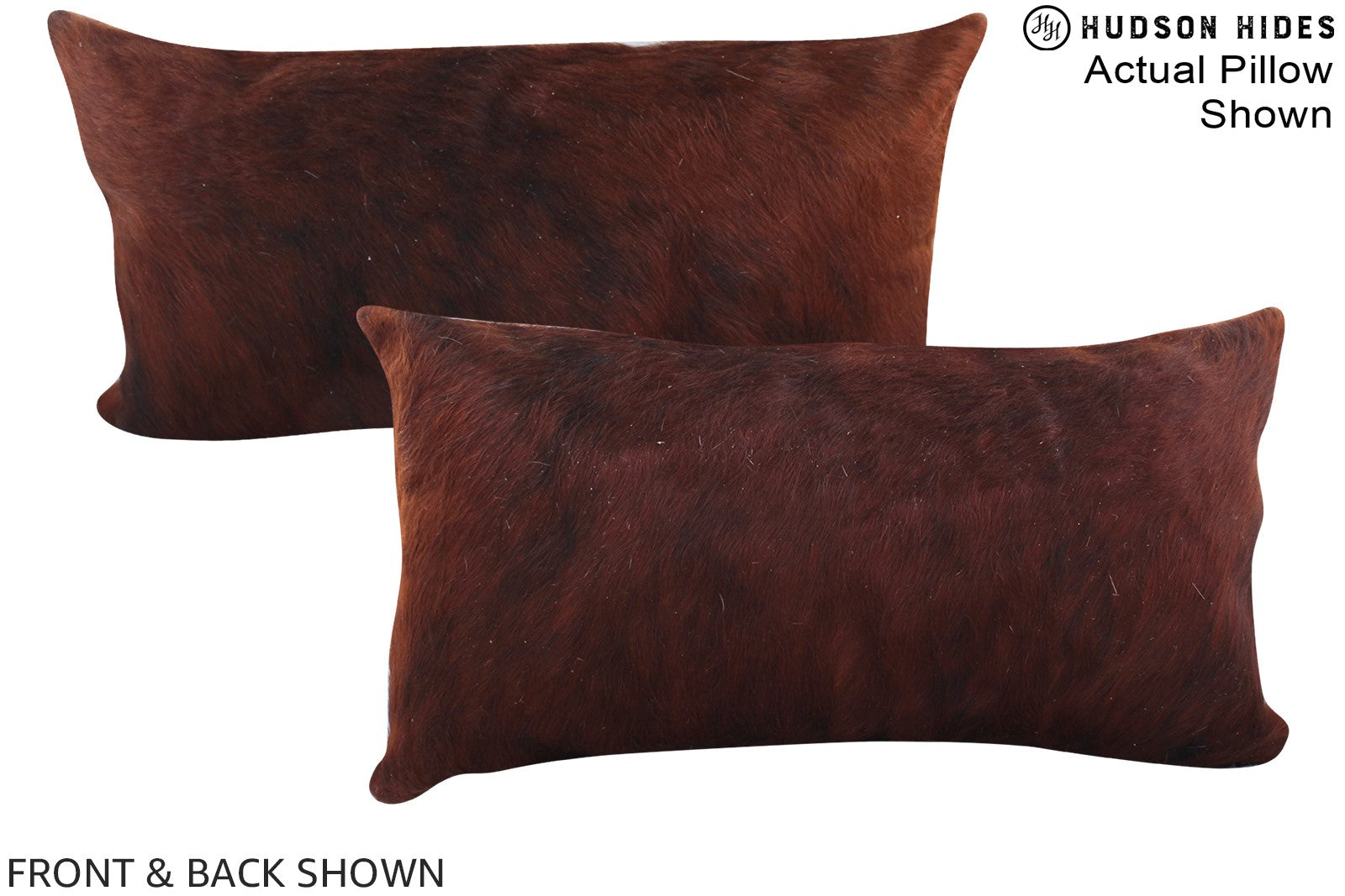 Solid Brown Cowhide Pillow #A16080