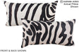 Zebra 12"x22" Brazilian Cowhide Pillow #A16086 by Hudson Hides