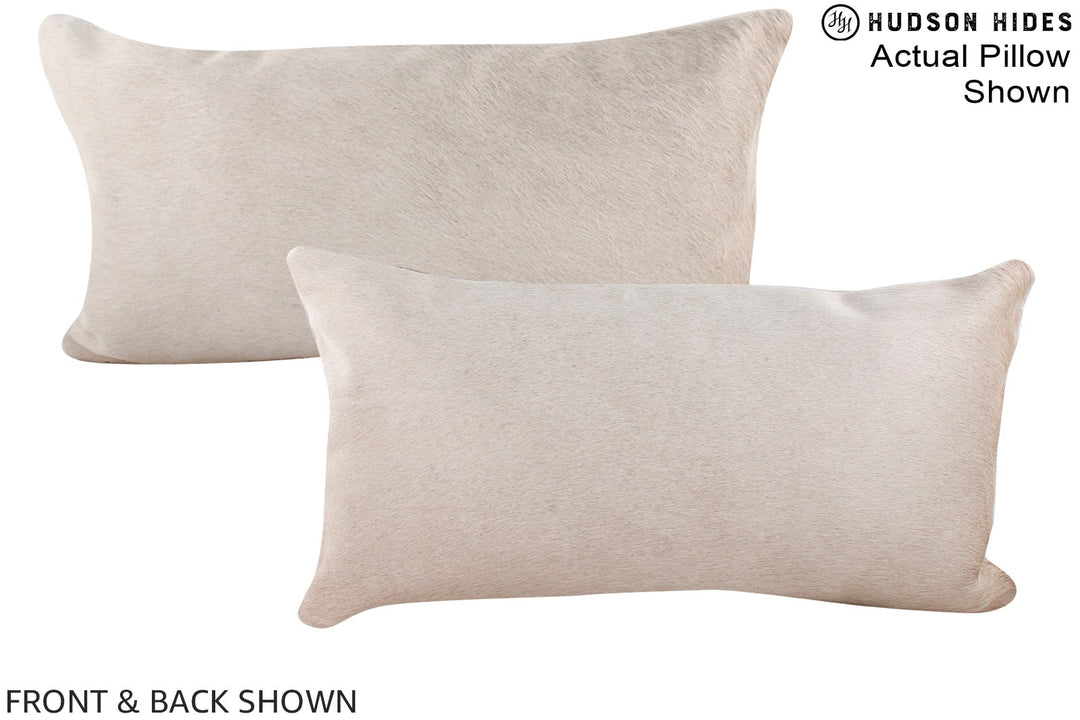 Champagne 12"x22" Brazilian Cowhide Pillow #A16088 by Hudson Hides