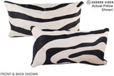 Zebra 12"x22" Brazilian Cowhide Pillow #A16089 by Hudson Hides