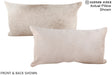 Champagne 12"x22" Brazilian Cowhide Pillow #A16090 by Hudson Hides