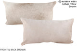 Champagne 12"x22" Brazilian Cowhide Pillow #A16090 by Hudson Hides