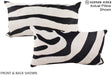 Zebra 12"x22" Brazilian Cowhide Pillow #A16091 by Hudson Hides