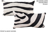 Zebra 12"x22" Brazilian Cowhide Pillow #A16091 by Hudson Hides