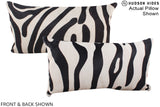 Zebra 12"x22" Brazilian Cowhide Pillow #A16098 by Hudson Hides