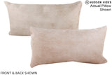 Champagne 12"x22" Brazilian Cowhide Pillow #A16104 by Hudson Hides