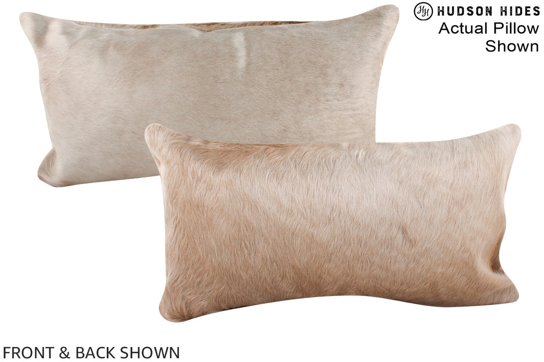 Champagne 12"x22" Brazilian Cowhide Pillow #A16108 by Hudson Hides