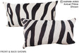 Zebra 12"x22" Brazilian Cowhide Pillow #A16109 by Hudson Hides
