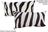 Zebra 12"x22" Brazilian Cowhide Pillow #A16109 by Hudson Hides