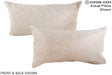 Champagne 12"x22" Brazilian Cowhide Pillow #A16111 by Hudson Hides