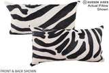 Zebra 12"x22" Brazilian Cowhide Pillow #A16120 by Hudson Hides