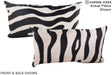 Zebra 12"x22" Brazilian Cowhide Pillow #A16123 by Hudson Hides