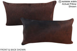Chocolate 12"x22" Brazilian Cowhide Pillow #A16126 by Hudson Hides