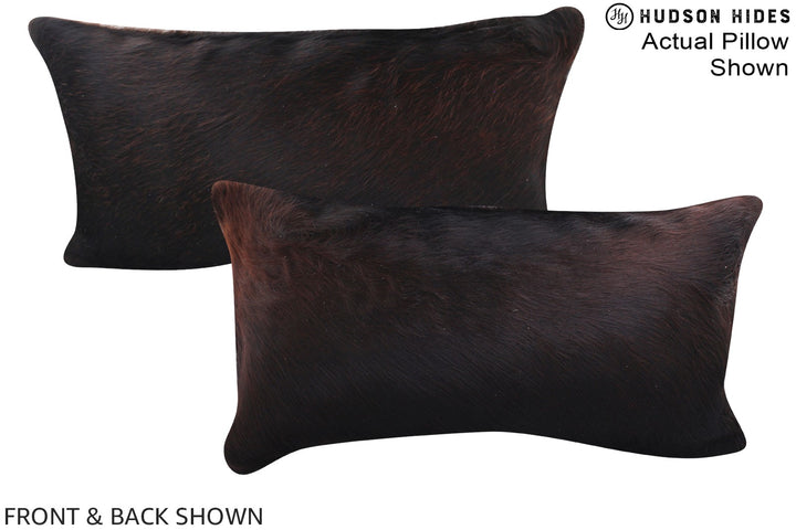 Chocolate 12"x22" Brazilian Cowhide Pillow #A16129 by Hudson Hides