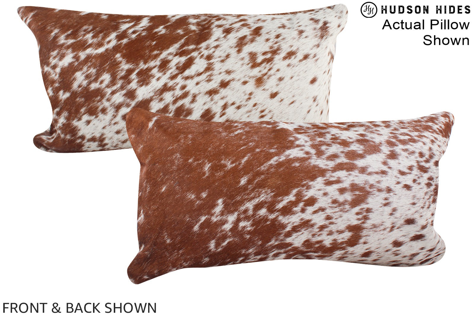 Salt and Pepper Brown Cowhide Pillow #A16133