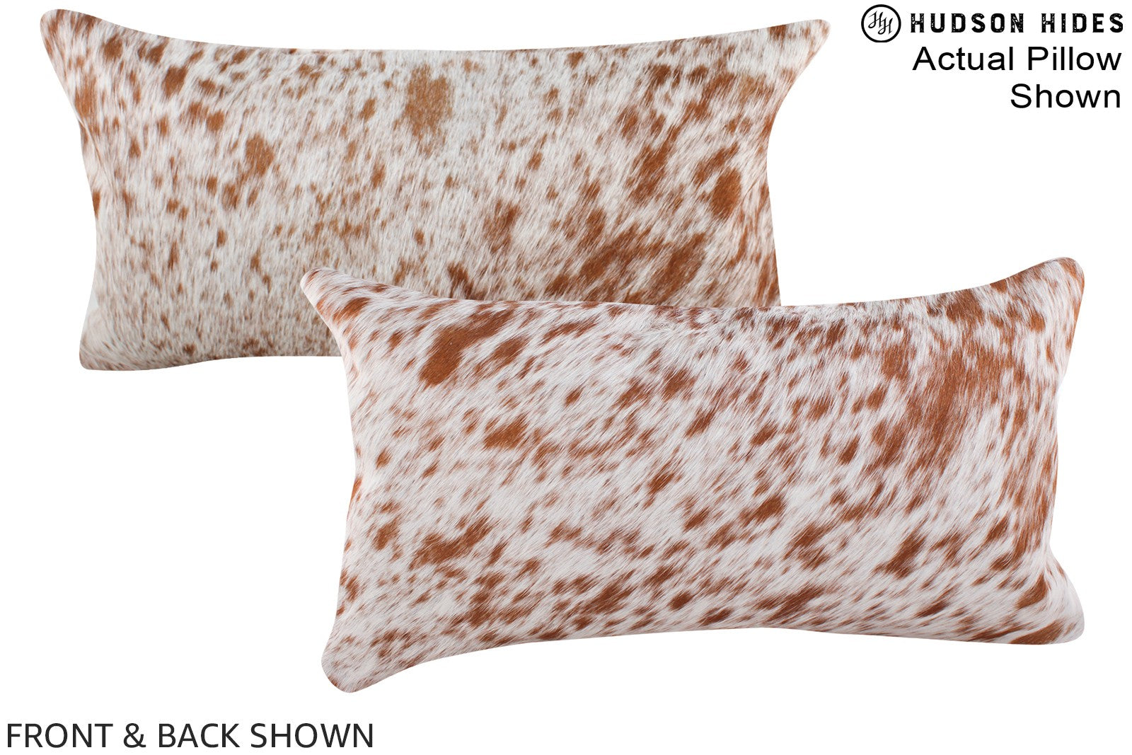 Salt and Pepper Brown Cowhide Pillow #A16141