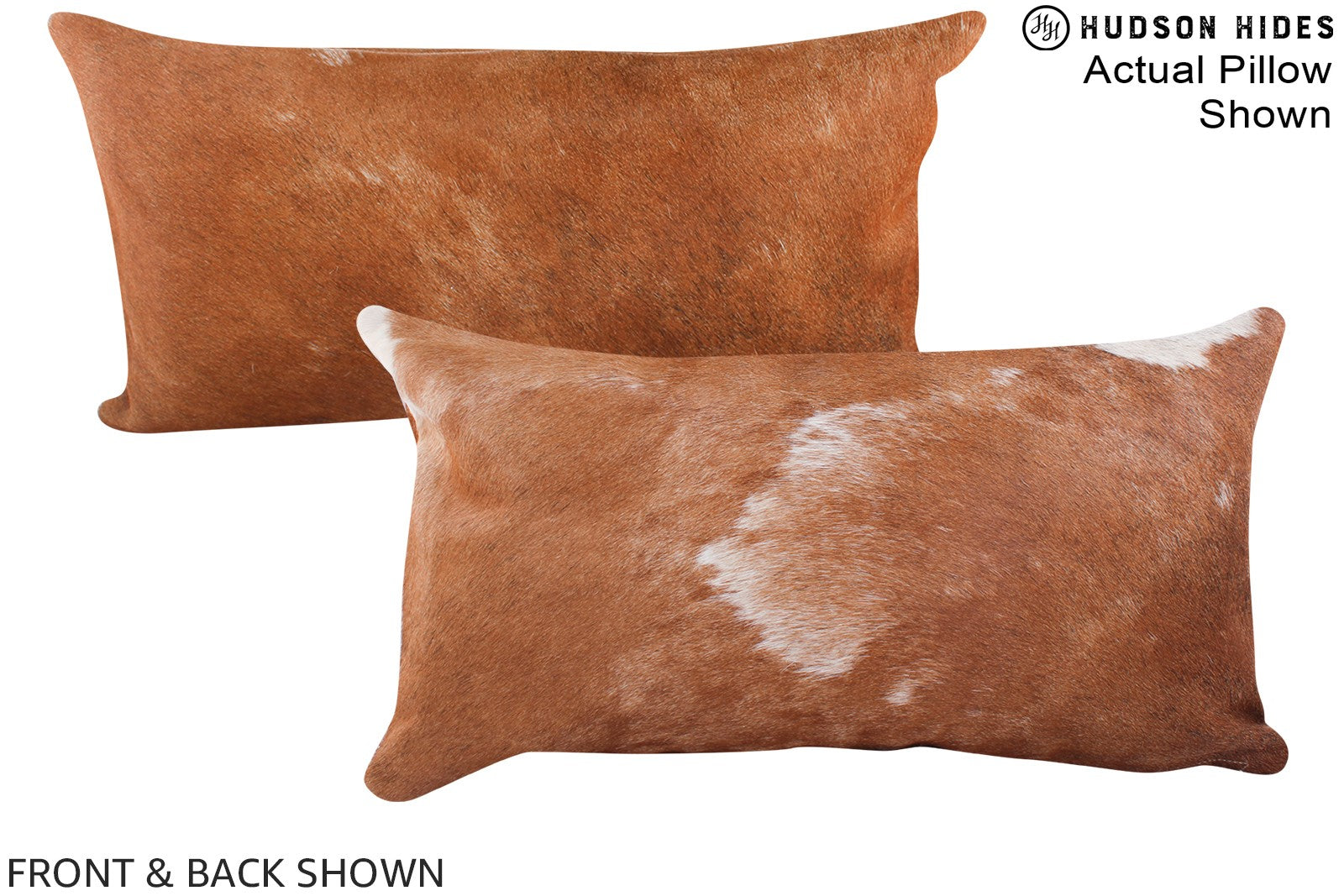 Solid Brown Cowhide Pillow #A16142