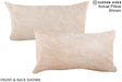 Beige 12"x22" Brazilian Cowhide Pillow #A16160 by Hudson Hides