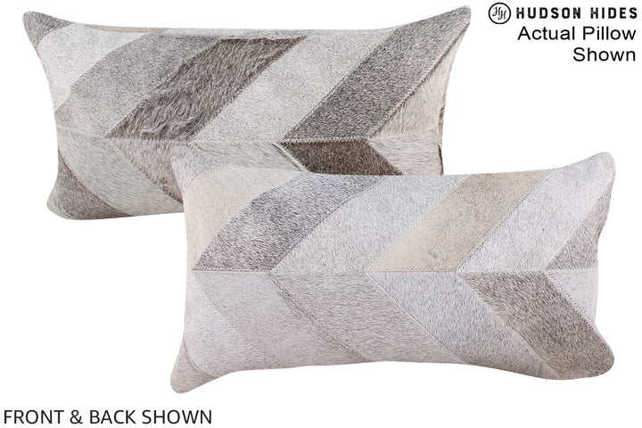 Patchwork 12"x22" Brazilian Cowhide Pillow #A16162 by Hudson Hides