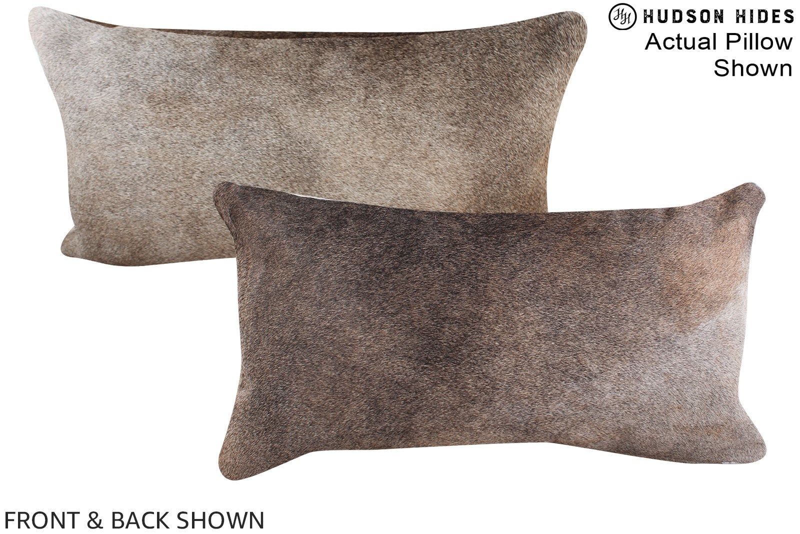 Grey with Beige Cowhide Pillow #A16163