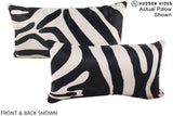 Zebra 12"x22" Brazilian Cowhide Pillow #A16164 by Hudson Hides