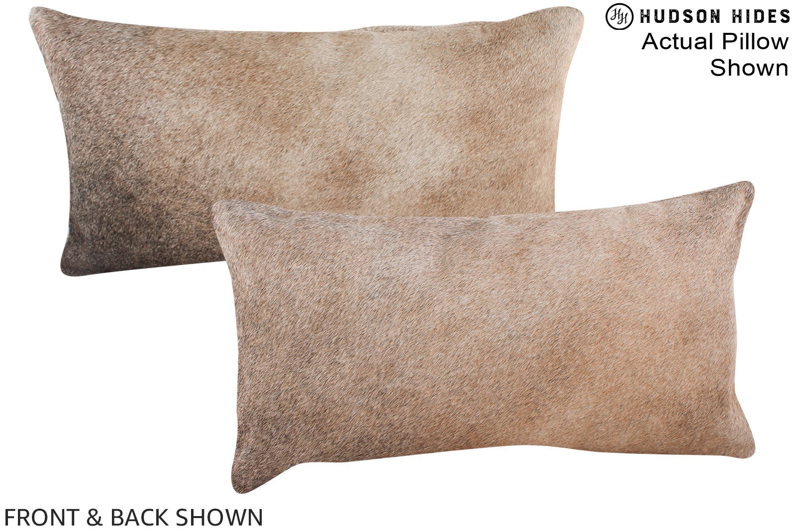 Grey with Beige Cowhide Pillow #A16169