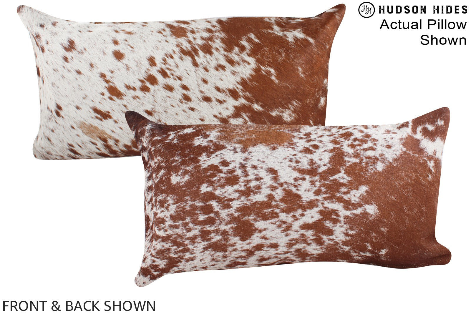 Salt and Pepper Brown Cowhide Pillow #A16180